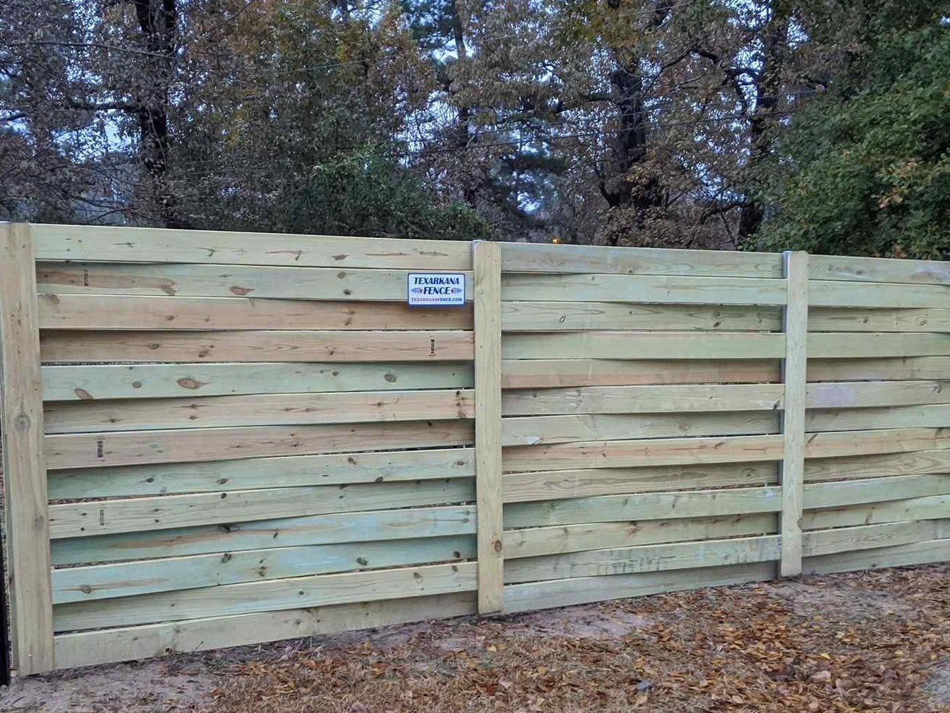Genoa AK horizontal style wood fence