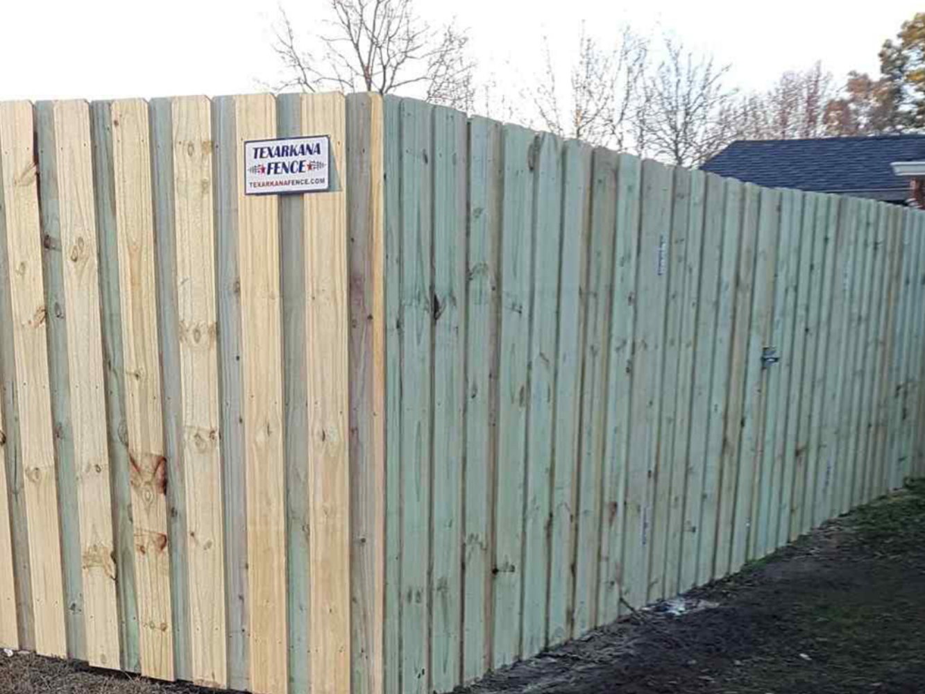 Genoa AK shadowbox style wood fence