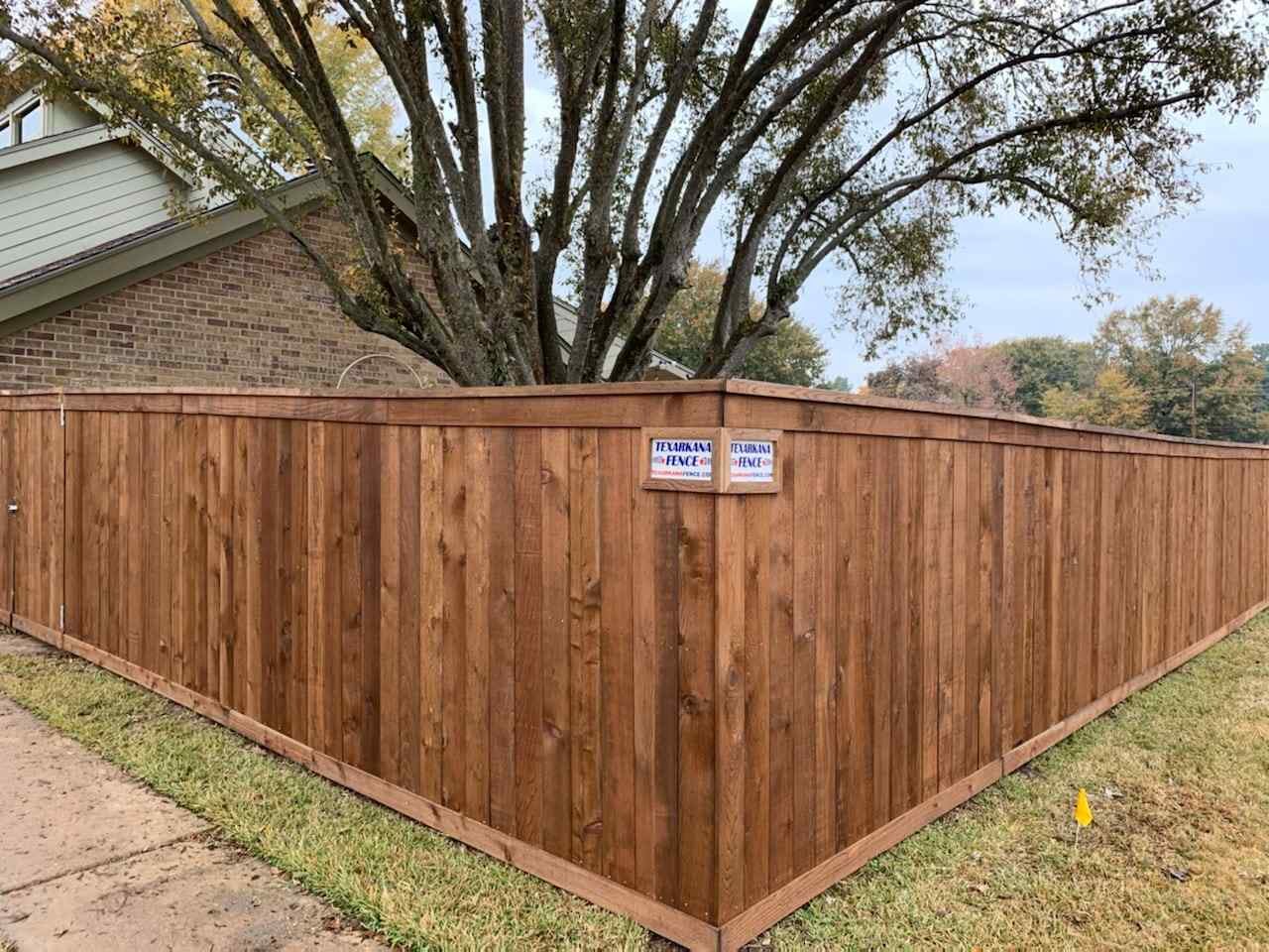 Pre-Stained Wood Fence Project | Nash, Texas Fence Company
