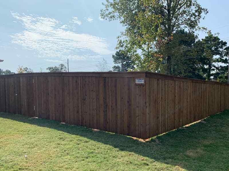 Pre-Stained Wood Fence Project | Nash, Texas Fence Company